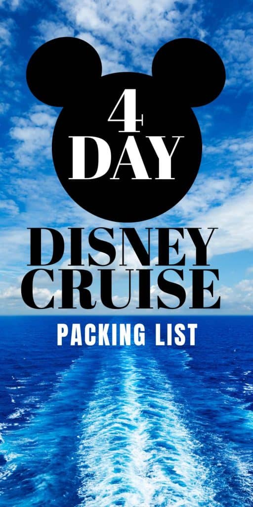4 day disney cruise packing list