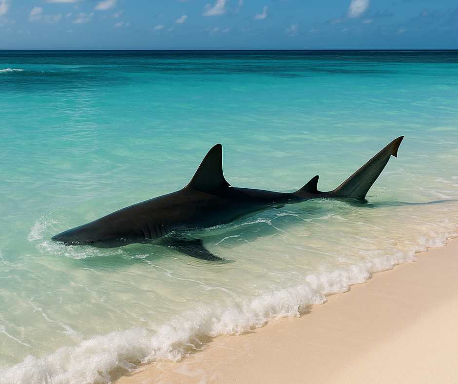 shark at beach