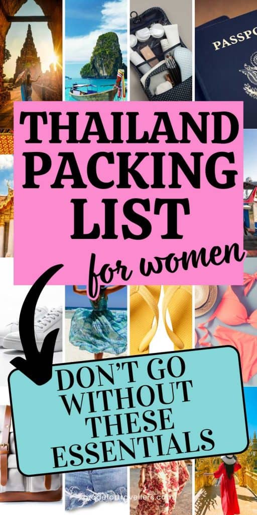 Thailand Packing list for women