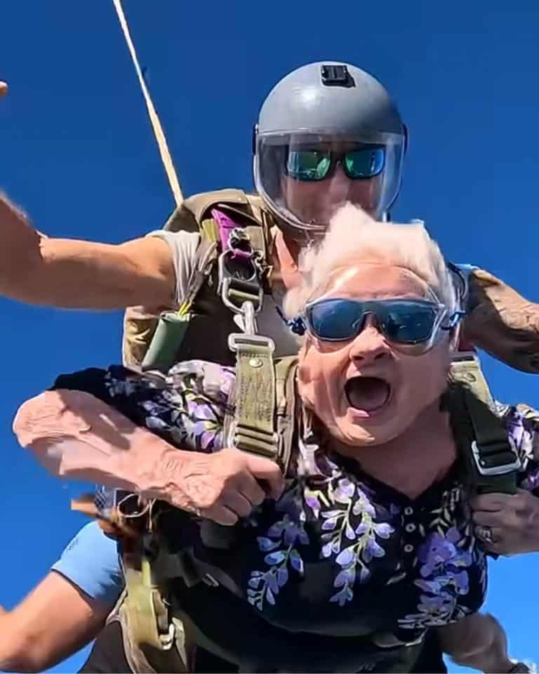 This Grandma Went Skidiving!