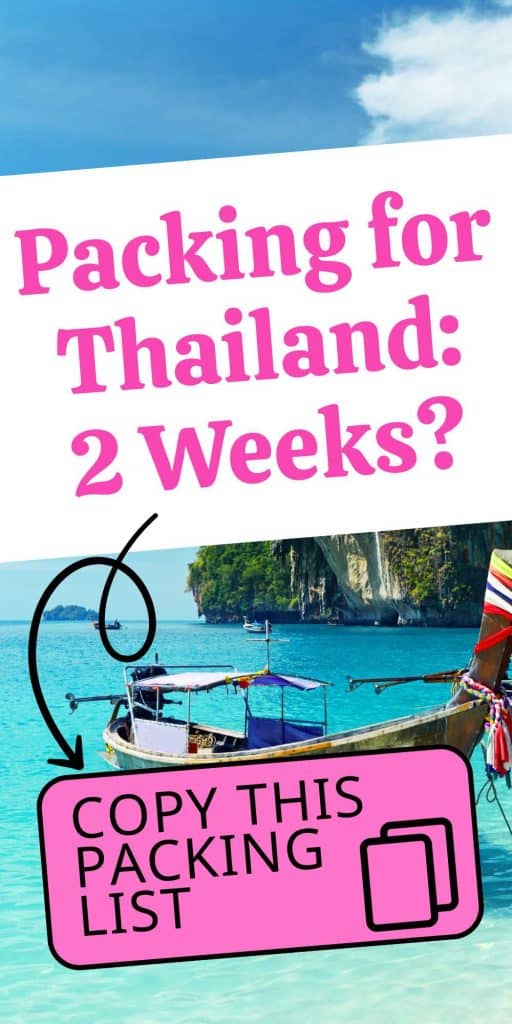 packing for thailand 2 weeks